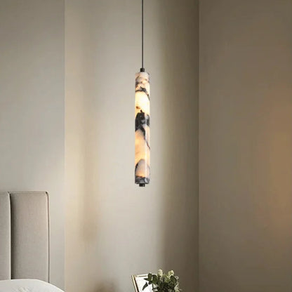 Vare Cylindrical Stone Pendant Light | Celestre