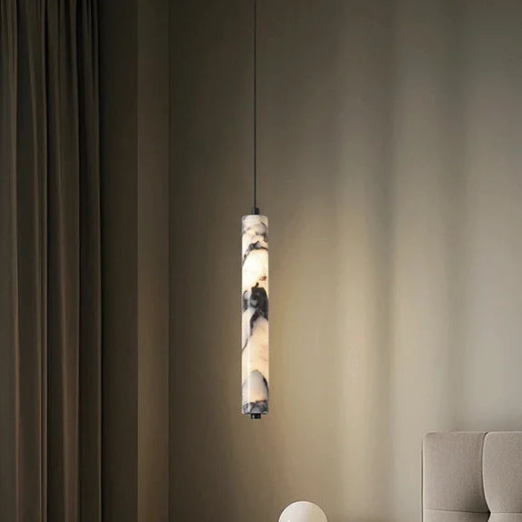 Vare Cylindrical Stone Pendant Light | Celestre