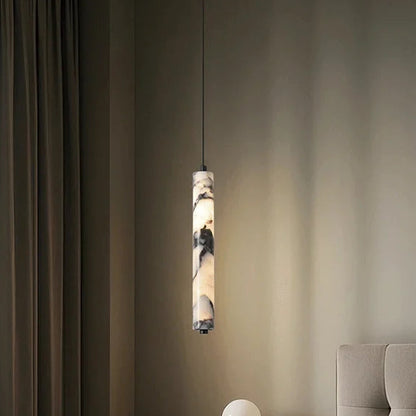 Vare Cylindrical Stone Pendant Light | Celestre