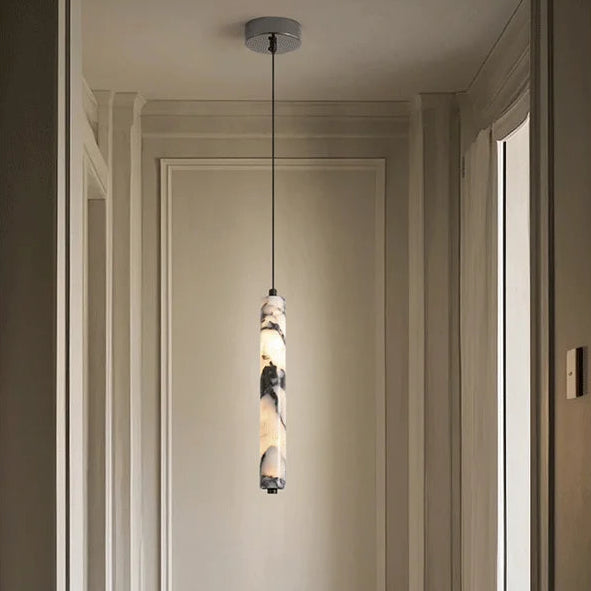 Vare Cylindrical Stone Pendant Light | Celestre