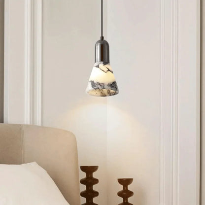 Erix Conical Marble Pendant Light | Celestre