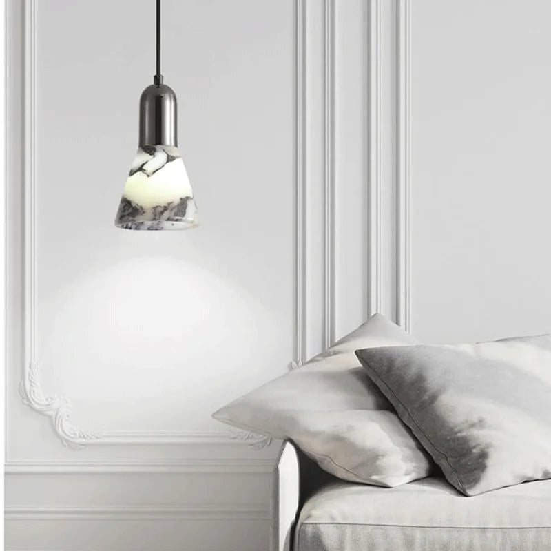 Erix Conical Marble Pendant Light | Celestre