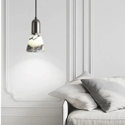 Erix Conical Marble Pendant Light | Celestre