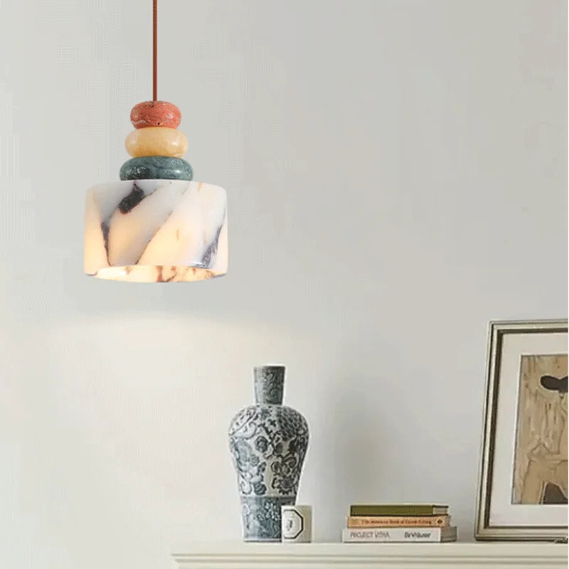 Vize Stacked Marble Pendant Light | Celestre