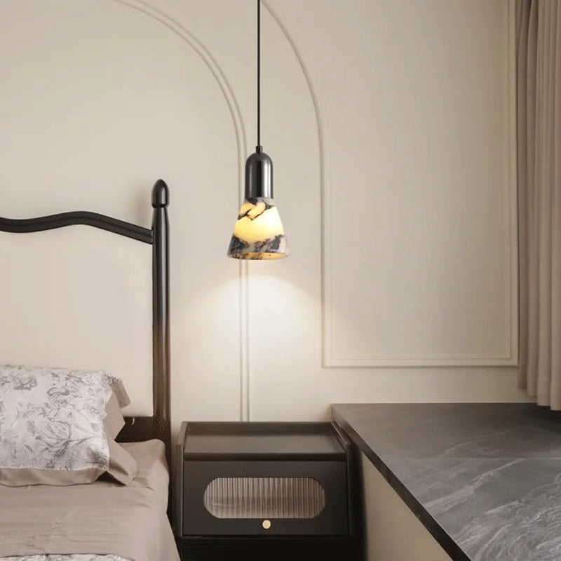 Erix Conical Marble Pendant Light | Celestre