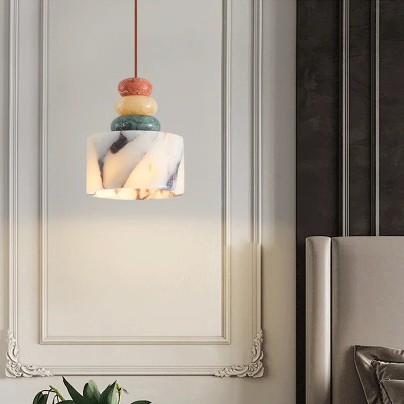 Vize Stacked Marble Pendant Light | Celestre