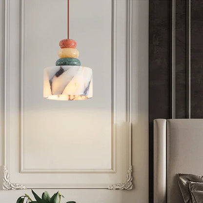Vize Stacked Marble Pendant Light | Celestre