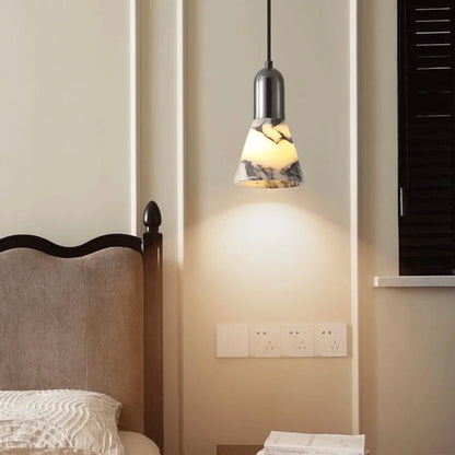 Erix Conical Marble Pendant Light | Celestre