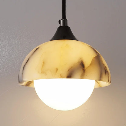 Beni Marble Dome Globe Pendant Light | Celestre