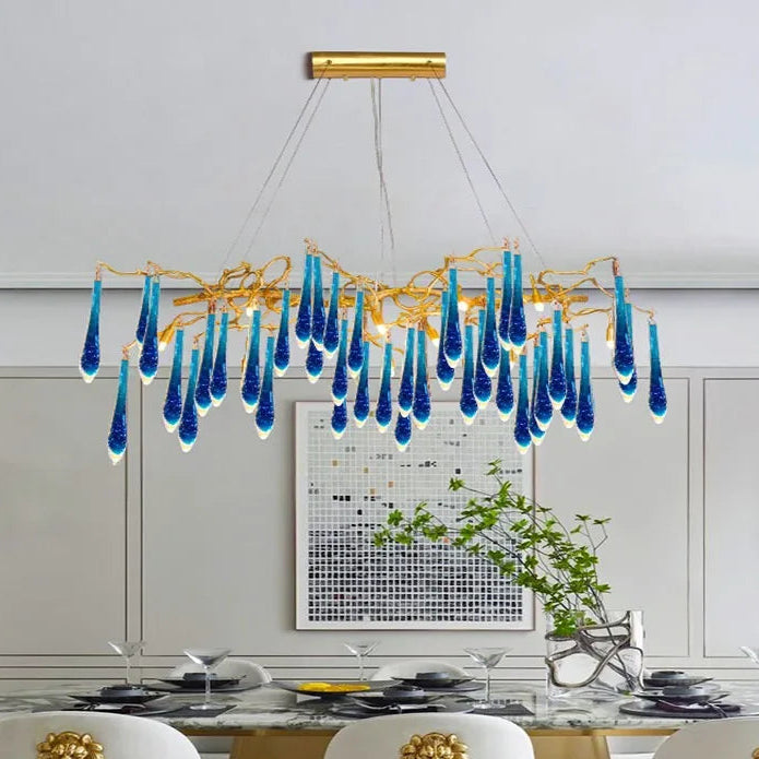 Bral Crystal Branch Chandelier Long 160 cm | Celestre