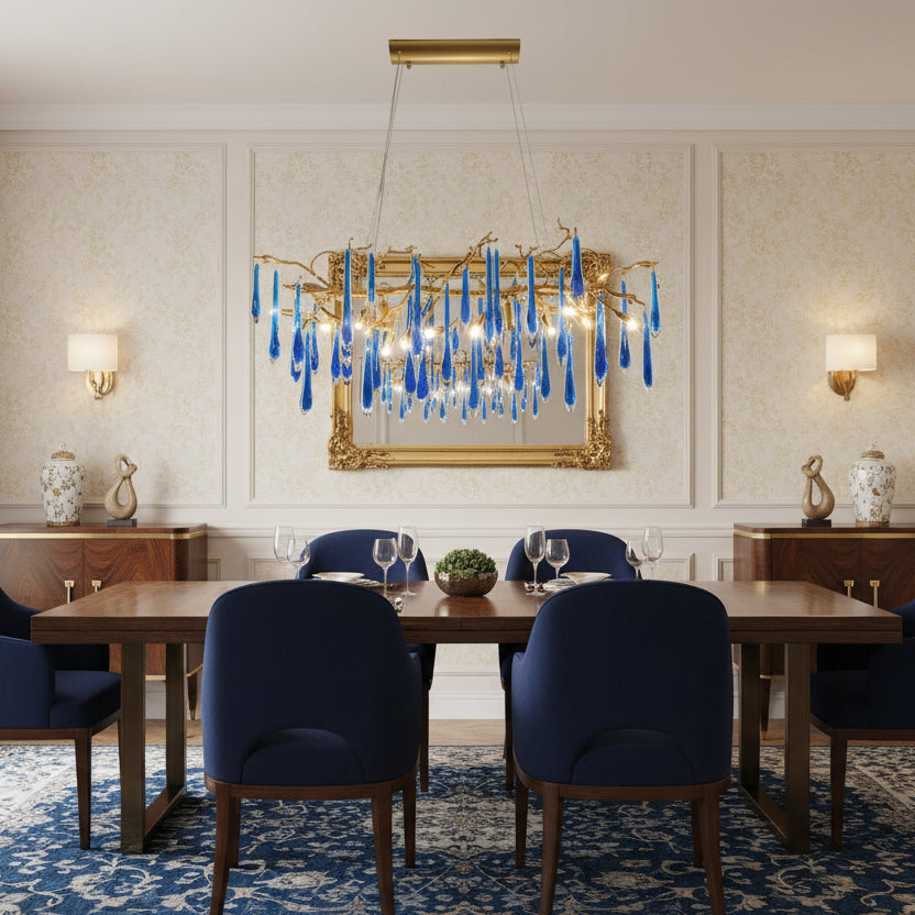 Bral Crystal Branch Chandelier Long 120 cm | Celestre