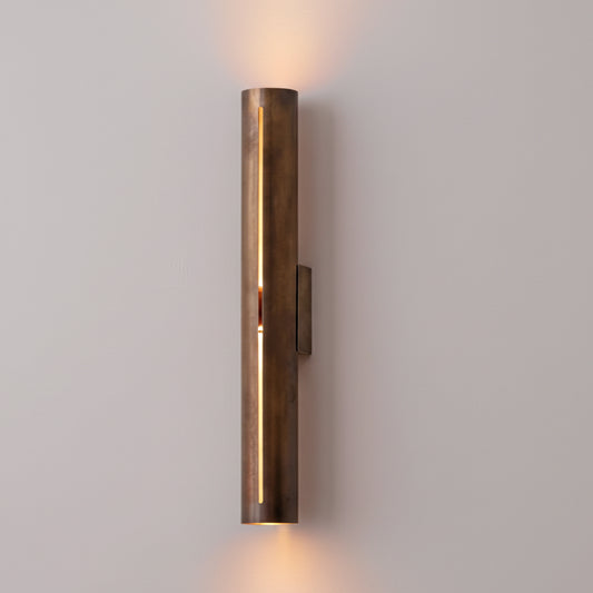 Deva Long Tubular Wall Light Brown Large | Celestre
