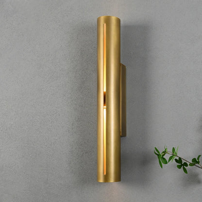 Deva Long Tubular Wall Light Gold Large | Celestre