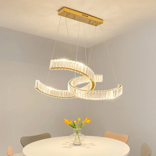 Flis Tiered Ring Crystal Chandelier | Celestre