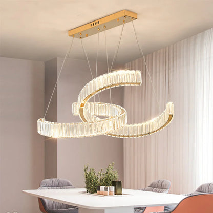Flis Tiered Ring Crystal Chandelier L 80 cm | Celestre