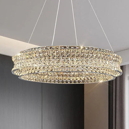 Dril Crystal Prism Ring Chandelier D 60 cm | Celestre