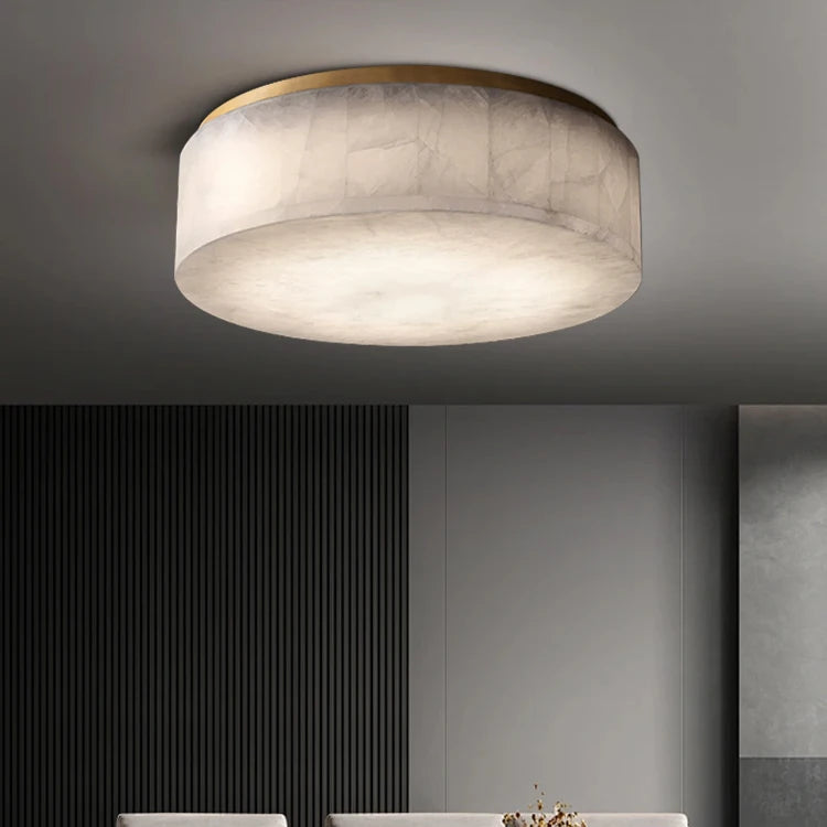 Bava Alabaster Drum Ceiling Light D 45 cm | Celestre