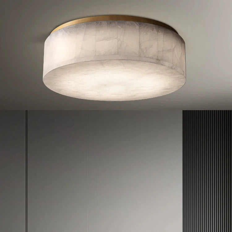 Bava Alabaster Drum Ceiling Light | Celestre