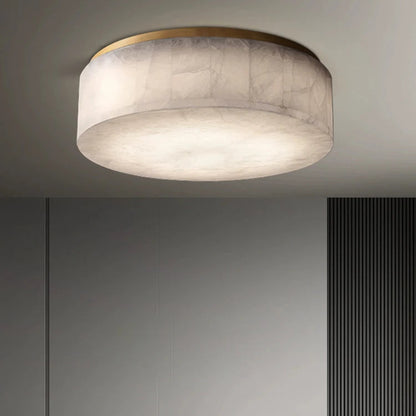 Bava Alabaster Drum Ceiling Light | Celestre