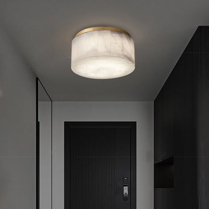 Bava Alabaster Drum Ceiling Light D 35 cm | Celestre