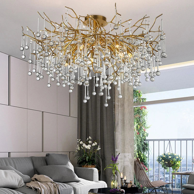 Leno Crystal Branch Chandelier | Celestre