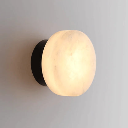 Lione Marble Round Wall Light Black | Celestre