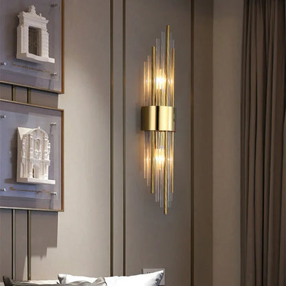 Zeno Crystal Wall Light Gold | Celestre