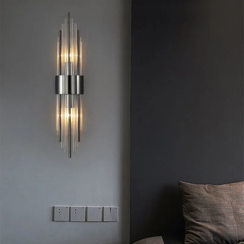 Zeno Crystal Wall Light Black | Celestre