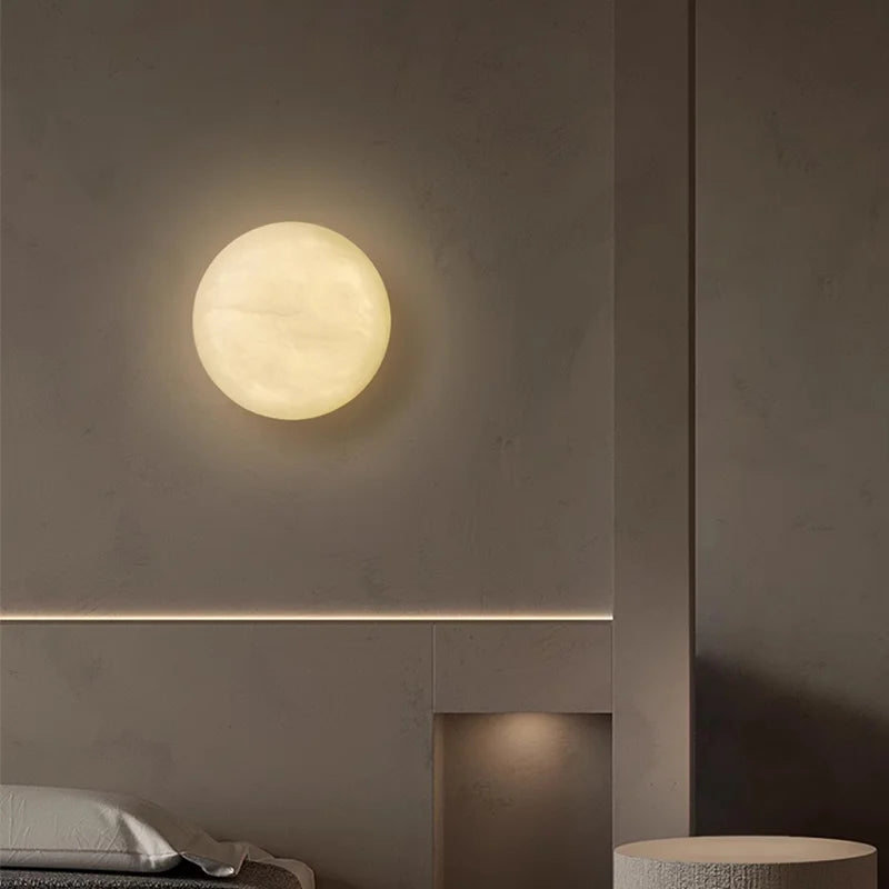 Brali Alabaster Moon Wall Light | Celestre