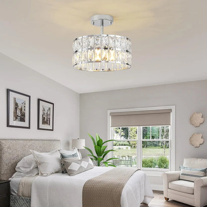Dore Crystal Round Ceiling Light | Celestre