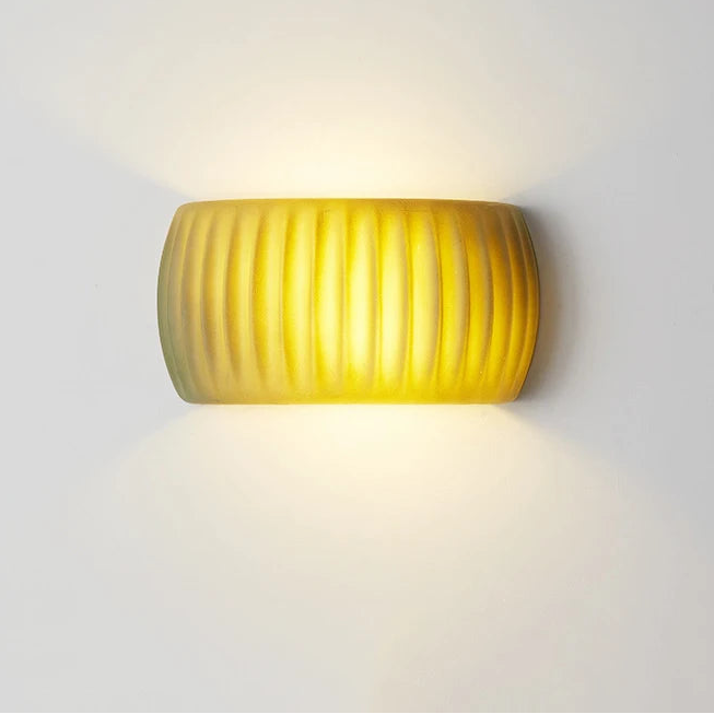 Qori Ribbed Half Pumpkin Wall Light | Celestre