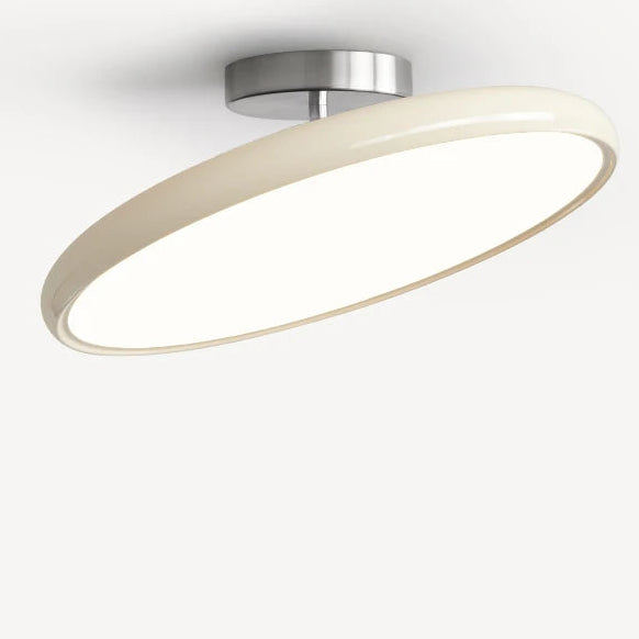 Zyli Round Disc Ceiling Light White D 40 cm | Celestre