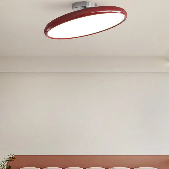 Zyli Round Disc Ceiling Light Red D 50 cm | Celestre
