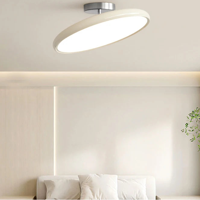 Zyli Round Disc Ceiling Light White D 50 cm | Celestre