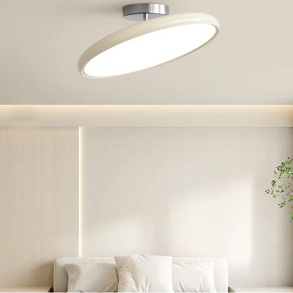 Zyli Round Disc Ceiling Light White D 50 cm | Celestre
