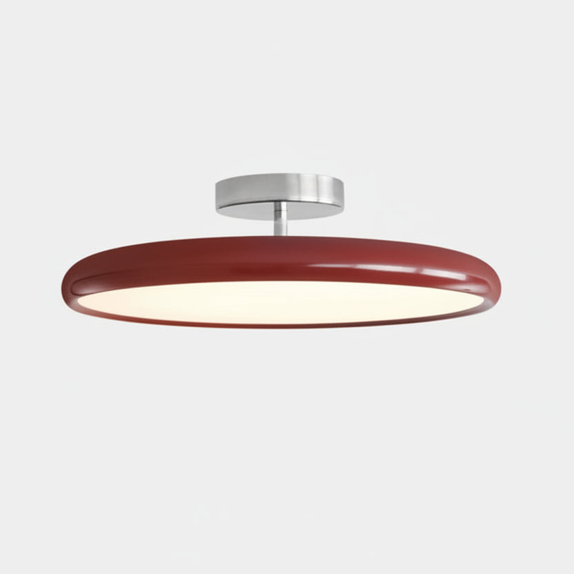 Zyli Round Disc Ceiling Light Red D 40 cm | Celestre