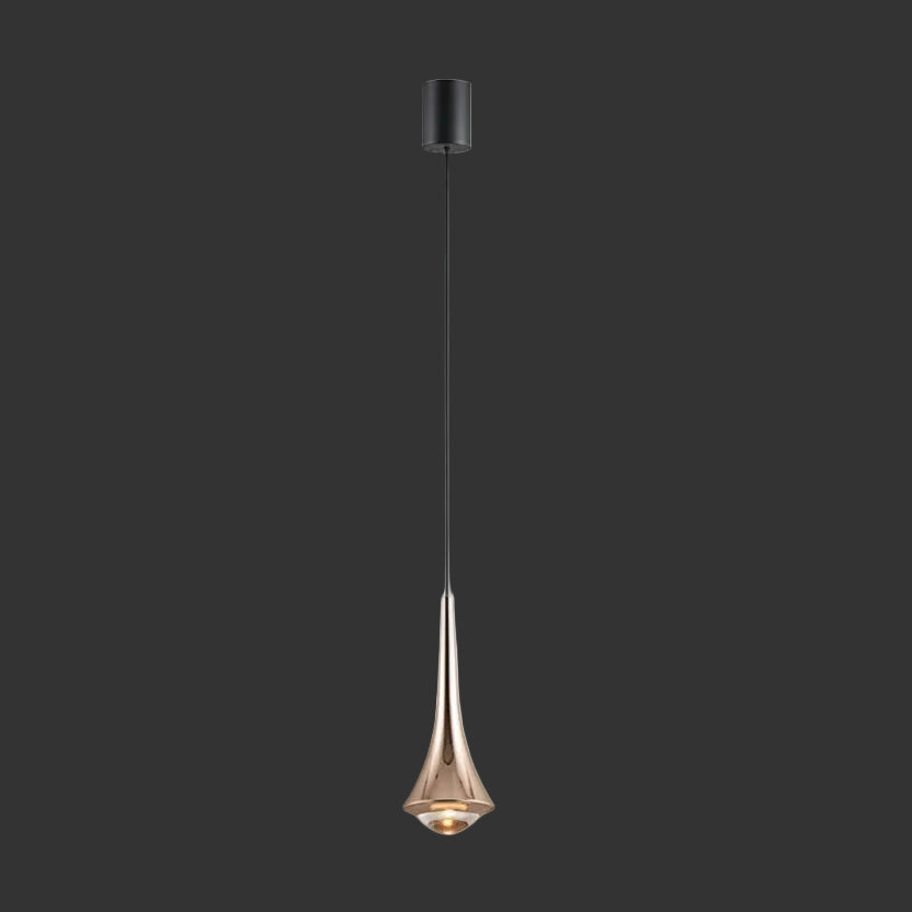 Rozi Teardrop Funnel Pendant Light Gold | Celestre