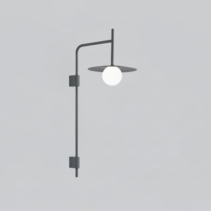 Neri Disc Globe Pole Wall Light Gray Large | Celestre