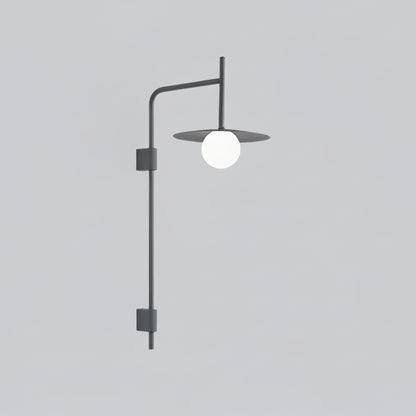 Neri Disc Globe Pole Wall Light Gray Large | Celestre