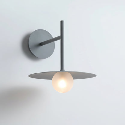 Neri Disc Globe Pole Wall Light Gray Small | Celestre