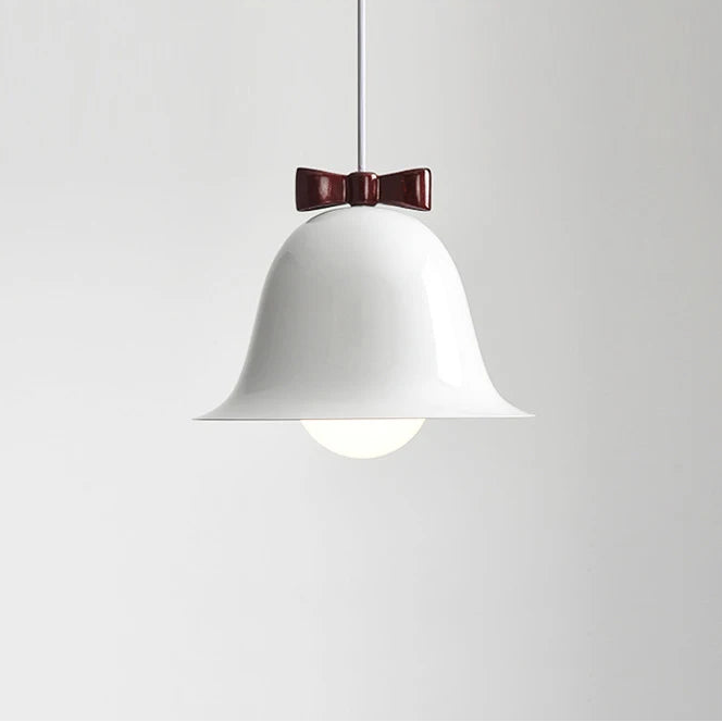 Veli Bow Tie Bell Pendant Light White | Celestre