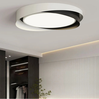 Mesi Round Infinity Wrap Ceiling Light Black D 60 cm | Celestre