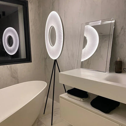 Fori Tripod Donut Pleated Floor Lamp | Celestre