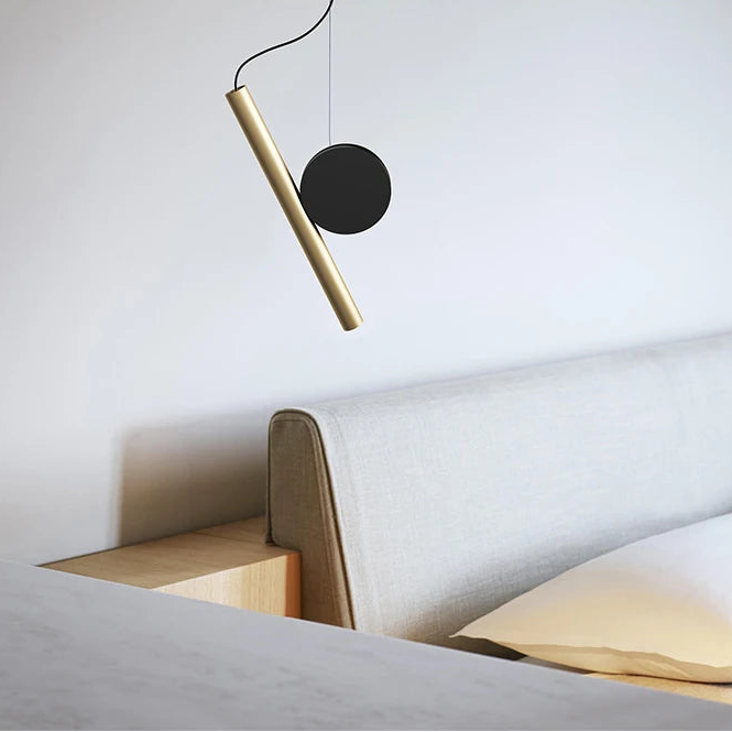 Joro Rod Disc Long Pendant Light Gold | Celestre