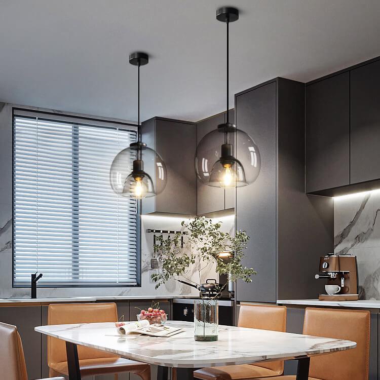 Lurea Glass Dome Pendant Light | Celestre