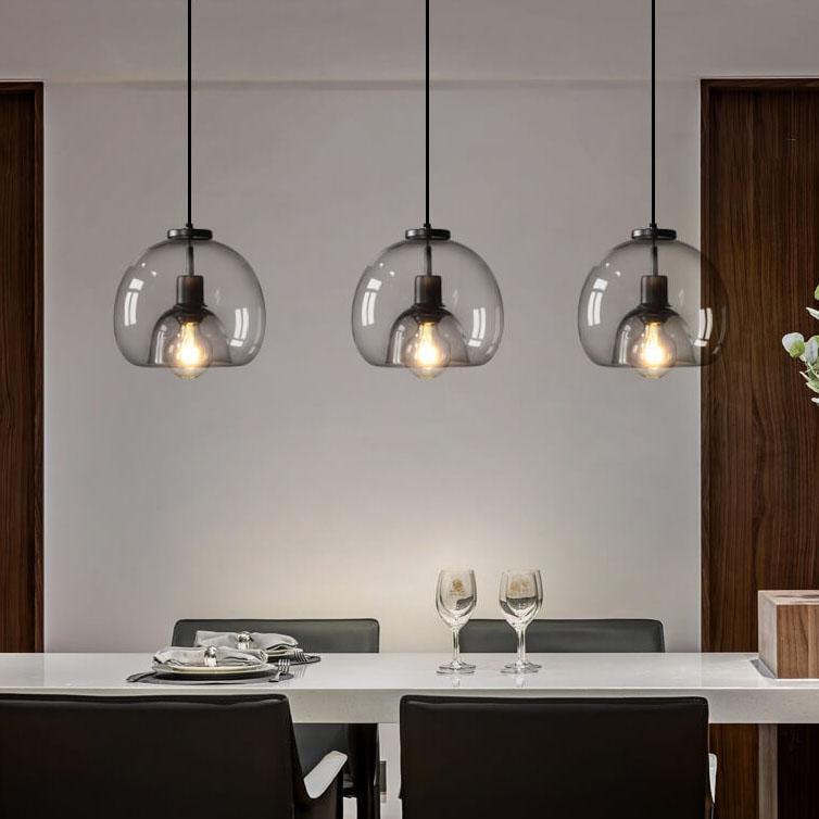Lurea Glass Dome Pendant Light | Celestre