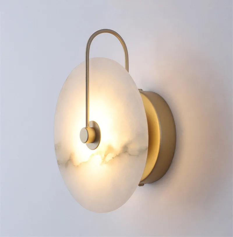 Tyrel Alabaster Wall Sconce Gold | Celestre