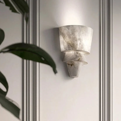 Runi Alabaster Layered Wall Light D 22 cm x H 30 cm | Celestre