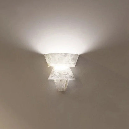 Runi Alabaster Layered Wall Light D 22 cm x H 23 cm | Celestre
