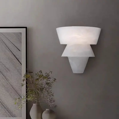 Runi Alabaster Layered Wall Light | Celestre